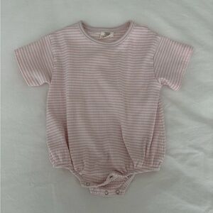 Striped Pink Baby Bodysuit